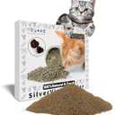 YWAOOH Cat Toys - Blend Silvervine Powder 45g with 5 Reusable Pouches, Catnip Alternative, 100% Natural Silver Vine Gall Fruit Powder & Silvervine Leaves, Suitable for All Cat Ages