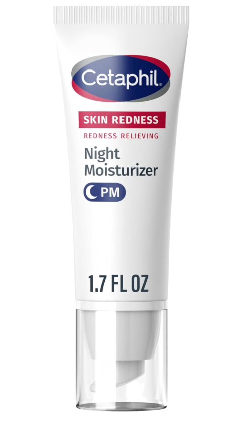 Cetaphil Night Cream, Redness Relieving Night Moisturizer for Face, 1.7 fl oz, For Dry, RednessProne Skin, Hypoallergenic, Fragrance Free