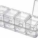 Multi Spice Condiment Pots Set Clear Multi Spice Containers with Spoons for Kitchen Salt Sugar Seasoning Storage