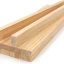 Wood Strips Slats for Wall, Square Wooden Dowels for Crafts 1/2"x 1" x 15", 10 PCS Wood Trim Planks for Crafting, Unfinished Pine Wooden Sticks Lumber Pieces for Woodworking Models Making Dollhouses