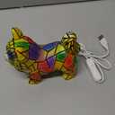 Dog lamp,Dogs Series Art Night Light, 3D Cute Pet Dogs Table Lamp, Retro Stained Resin Tabletop LED Night Light, Fun Gift for Dog Lover (Pomeranian)