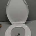 Toilet Seats Elongated,19" Extra Long Toilet Seat,Safe & Durable PP Material Seat, Quiet-Close Hinges, Easy Installation & Release with Hardware (White)