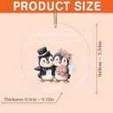 2 x Our First Christmas Married Ornament 2025, Cute Penguin Couple Married 3.54" Acrylic Ornament, First Christmas As Mr and Mrs, Newlywed Gifts for Couples - Bridal Shower, Just Married, Wedding Gifts
