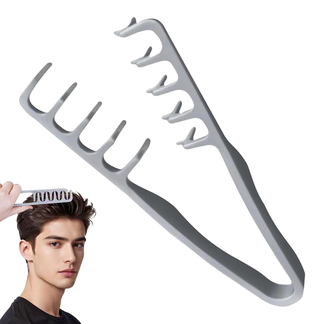 Texture Comb, 2025 Upgrade Voluminous Wide-Toothed Texture Styling Comb for Men Hair, Maximum Root Lift Tool, Non-Slip Grip (ABS Plastic)