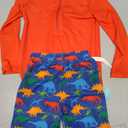 ALVABABY Long Sleeve Baby/Toddler Boys' Rash Guard Sets,Boy Swimsuit UPF 50+ Sun Protection 2 Piece Bathing Suit , Size 18 Months