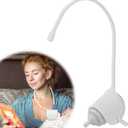 Adjustable Baby Bottle Support for Parents  Comfort Feeding Aid, Non-Slip Silicone Holder, Fits Standard & Wide-Neck Bottles(White)