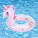 Moko Inflatable Swimming Rings, Pool Floats Swim Tubes Rings Round Shape Cute Cartoon Design Beach Water Lounge Inflatable Raft Party Supplies for Kids