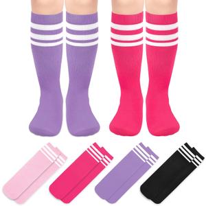 Olreco Toddler Soccer Socks Kids Baseball Socks Youth Softball Sock for Girls Boys Football Sock Boys Athletic Accessories, 4-6