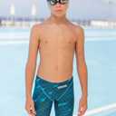 Arena Boys' Junior Racing Jammer Powerskin St Next Knee Length Tech Suit Competitive Swimsuit, 10-11