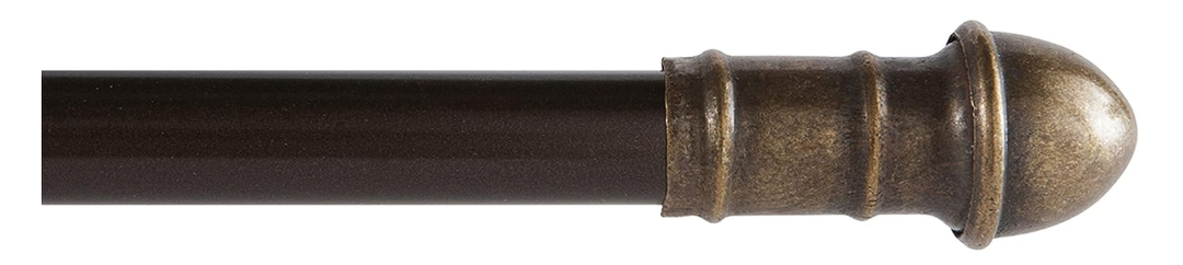 48-84 in. Adjustable Petite Café Curtain Rod, 7/16 in. Diameter, Bronze