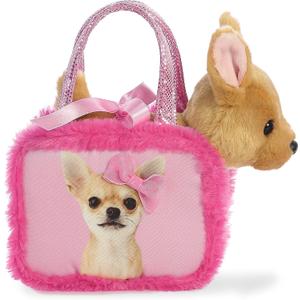 Aurora Fashionable Fancy Pals Pretty in Pink Stuffed Animal - On-The-go Companions - Stylish Accessories - Multicolor 7 Inches