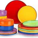 vancasso Bonita Dinnerware Sets 18 Pieces, Stoneware Dishes Set for 6, Plates and Bowls Set, Dinshwasher and Microwave Safe, Multicolor