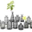 SUPMIND Bud Vase Set of 12, Black Bud Vases in Bulk, Small Flower Vases for Centerpieces, Mini Vintage Vase for Rustic Wedding, Home,Table Decoration