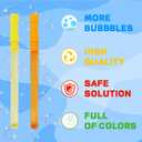 MorTime 24 Pack Bubble Wands for Kids, 8 Colors Bubbles Stick Bulk, 14.6" Easter Party Favor Summer Toy for Children