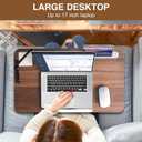 wishacc Lap Desk 24 inches Extra Large - Versatile and Comfortable for Work and Leisure Large 24*14 in