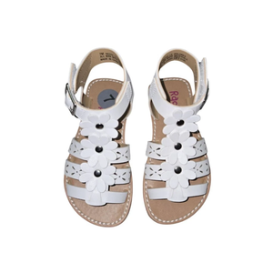 Toddler Girls White Flower Gladiator Sandals 1M