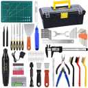 135PCS 3D Printer Tools & Accessories Kit,3D Printing Tool Set with Tool Box,3D Printer Accessory Including Nozzle Cleaning Kit,Electric Polishing Machine,Deburring Tool,Sanding Pens,Deburring Kit