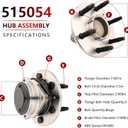 JLEO 2WD 515054(Pair) Front Wheel Hub and Bearing Assembly Fits for Chevy Tahoe Silverado 1500 Suburban Avalanche Express, for GMC Yukon XL 1500 Sierra Savana, for Cadillac Escalade 2002-2006