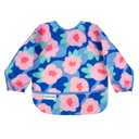 Tiny Twinkle Long Sleeve Bib for Babies & Toddlers  Waterproof Smock Bib for Eating  Machine Washable & Mess-Proof, Baby Feeding Essential & Shower Must-Have(Floral Blue, 2-4Y)