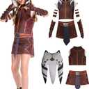 Kids Knight Costume Cosplay Wars Armor Warrior Costume Cosplay SW Rebels Girls Halloween Party (Small, Brown)