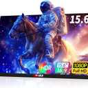 15.6''Portable Monitor for latop ,2K FHD 60HZ Laptop Monitor Screen, USB-C and HDMI Inputs, Ultra-Slim IPS Panel with HDR and Premium Smart Cover & Speakers for Laptop,PC,Phone,PS4/5,Switch,Mac,Xbox