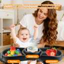 Snack Tray Compatible with Baby Jogger City Mini GT2 BPA-Free 3-in-1 Stroller Snack Tray Attachment with Deep Cup Holders, Easy Installation, Fits Inward-Curved Handlebars