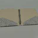 A5 Binder 1 Inch 3 Ring for 5.5" x 8.5" Paper with Clipboard and Pocket, Mini Binders for School Office Supplies and Home, Polka Dots