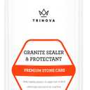 TriNova Granite Sealer & Protector Best Stone Polish, Protectant & Care Product Easy Maintenance for Clean Countertop Surface, Marble, Tile No Streaks, Stains, Haze, or Spots - 18 fl oz