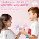 EVADA Kids Karaoke Microphone Machine My Little Pony, Wireless Bluetooth Sing Speaker with Colorful LED, Rechargeable Portable Mini Mic Toy Gift for Girls Christmas New Year Birthday Party Gift, Pink