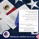 American Flag 4x6 Ft for Outside, Heavy Duty Nylon US Flags for High Wind Outdoor, Fade Resistant and Waterproof USA Flag with Embroidered Stars, Sewn Stripes, Brass Grommets