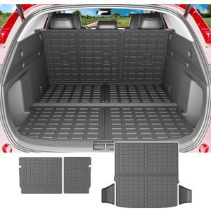 powoq Cargo Mat Compatible with 2023 2024 2025 Mazda CX-50 Trunk Mat Cargo Liner TPE Trunk Liner Replacement for 2023 2024 2025 Mazda CX50 Accessories (Trunk Mat+Backrest Liner)