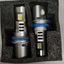 SEALIGHT 9007 HB5 Bulbs, 40000LM 9007 Fog Bulbs 6500K Cool White, 1:1 Mini Size, Powersports Accessory Lights or ATV Light with Cooling Fan, 3 Mins Plug-N-Play, Pack of 2