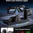 Charging Dock for Meta Ray-Ban Display Smart Glasses & Meta Neural Band,OLCLSS 3-in-1 Charging Station for Meta Display with Anti-Slip Stable Base,LED Indicator,USB Output, Smart Glasses Charger Stand