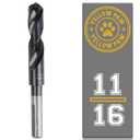 11/16 Inch Drill Bit for Metal - Industrial Grade M35 Cobalt Titanium Aluminum Nitrite - 11/16" Diameter & Total Length of 6" with Working Length of 3" Easily Drill Into Metal, Steel, & Aluminum