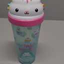 Zach! Gabby's Dollhouse 18 oz. Green Super Sipper Tumbler with Cakey Cat Design, BPA-Free Plastic