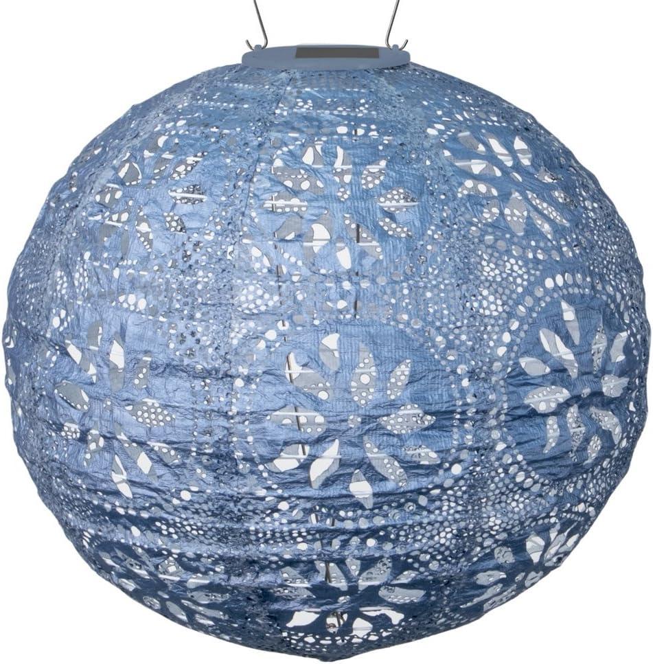 Allsop Home & Garden Soji Stella Boho Outdoor Weatherproof Tyvek® Hanging Solar Lantern. Dual White LEDs and Stainless Steel Easy to Hang Frame.