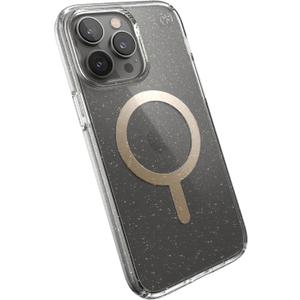Speck Clear iPhone 14 Pro Max Case - Drop Protection, Scratch Resistant Dual Layer Slim Case for 6.7 Inch iPhones 14 Pro Max - MagSafe Compatible - Anti-Yellowing - Presidio Perfect Clear/Gold Glitter