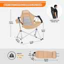 KingCamp Hammock Camping Chair, Swinging Portable Camp Chairs for Adults, 400lbs Heavy Duty Oversized Folding Rocking Chair with Adjustable Recline, Aluminum Alloy Frame for Outdoor Patio Beach Sport