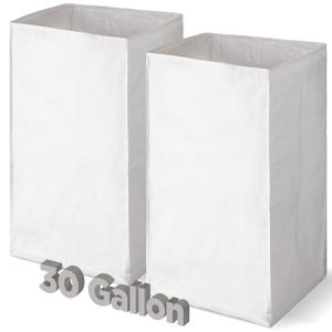 2 Pack 30 Gallon Disposable Trash Cans Reusable Garbage and Recycling Bins Trash Can Bin for Parties Events Wedding Birthday Activities, 30 Height x 17 Width x 14 Depth(White)