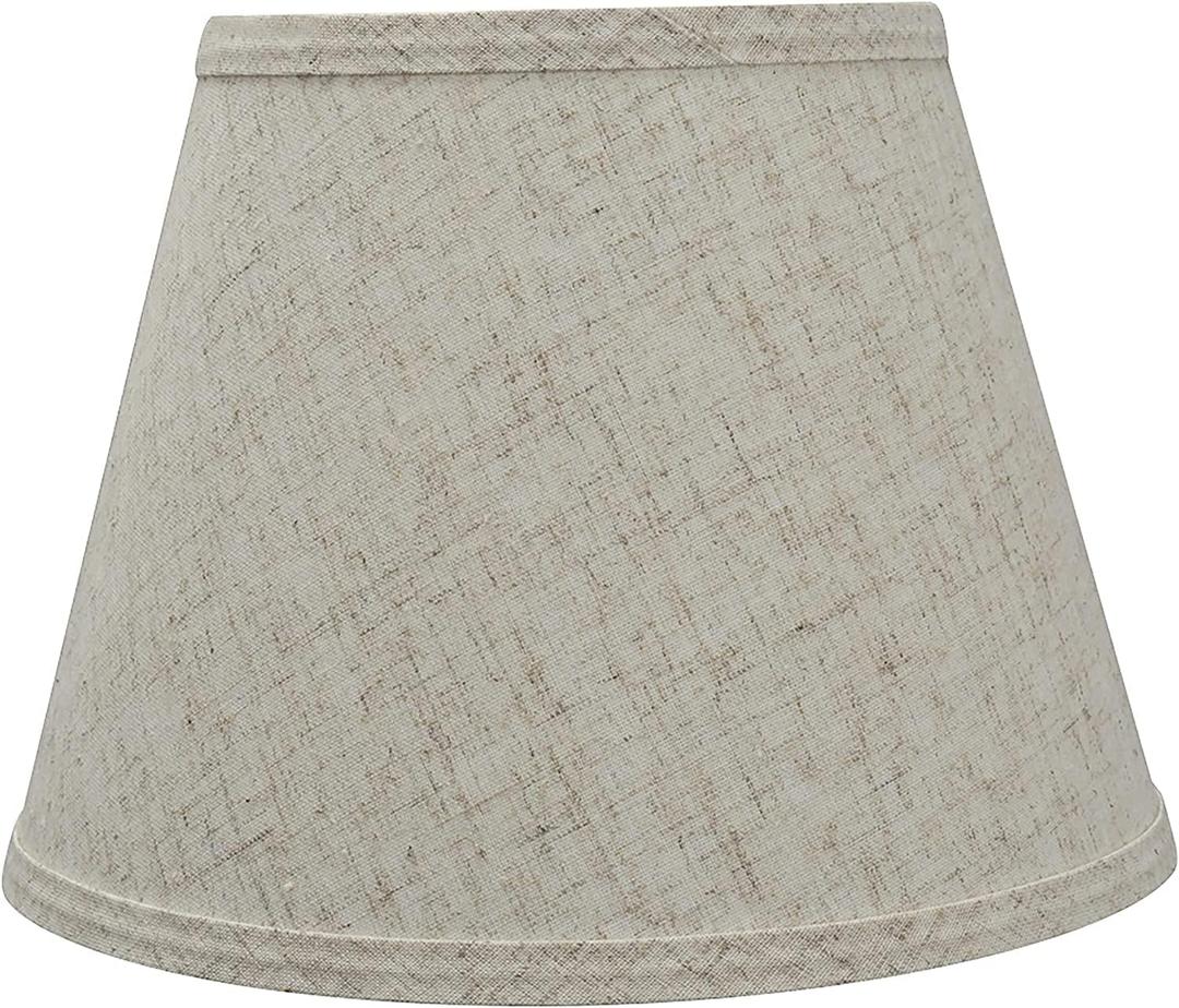 Aspen Creative 58851A Empire Uno Lamp Shade in Flaxen, 6" Top x 10" Bottom x 7.5" Slant Height, Slip UNO 33mm
