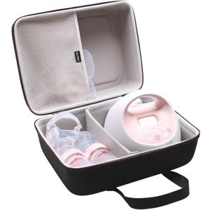 LTGEM Travel Case for Spectra Baby USA S1 Plus / S2 Plus Premier Electric Breast Pump (Black+Blue)