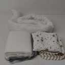 Baby Nest, Baby Lounger, Organic Cotton Lounger for Baby, Reversible Breathable Adjustable Portable - Star Collection (White/Tan)