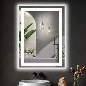 DUMOS 28.1"x36.1" LED Bathroom Mirror, Bathroom Vanity Mirror