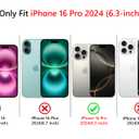 NITITOP Compatible with iPhone 16 Pro Case Cute Leopard - Rose Red