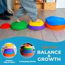 Stepping Stones for Kids  Toddler Stepping Stones for Balance and Sensory Play, Non-Slip Indoor and Outdoor Balance Toys for Boys and Girls Age 3+, Stackable 6 Pcs Set
