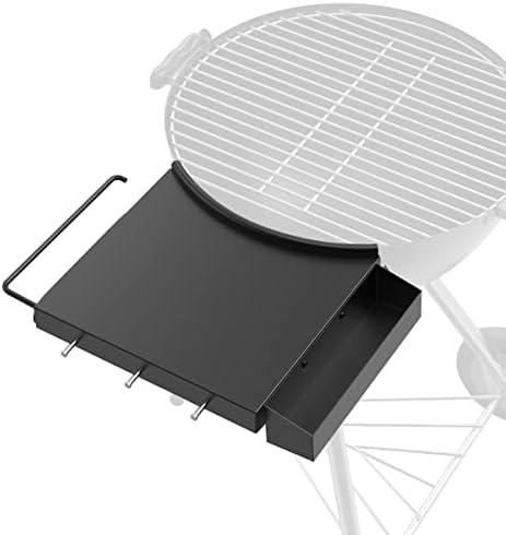 SafBbcue Charcoal Grill Table Shelf Compatible with Weber 22" Charcoal Kettle Grills, 22" Master Touch & Original Kettle Charcoal Grill Side Shelf BBQ Fold Table