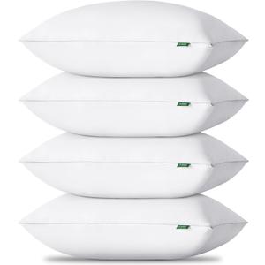 HIMEET Pillows Queen Size Set of 4, Luxury Fluffy Bed Pillows for Sleeping 4 Pack, Soft and Supportive Bed Pillow with Down Alternative Filling for Side and Back Sleepers (18"x28")