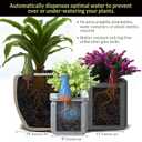 Drip Irrigation Stakes - Extra Large Improved Drip Easy-Refill 4 Week Waterer System with Large Reservoir Bulbs - Automatic Self-Watering Device for Indoor & Outdoor Plants