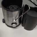 Qcen Juicer Machine, 800W Centrifugal Juicer Extractor with Wide Mouth 3 Feed Chute for Fruit Vegetable, Easy to Clean, Stainless Steel, BPA-free (Black)