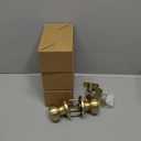 goldenwarm Gold Closet Door Knobs, Passage Door Knobs, Brushed Gold Door knob Without Lock for Hallway, Closet (4 Pack)